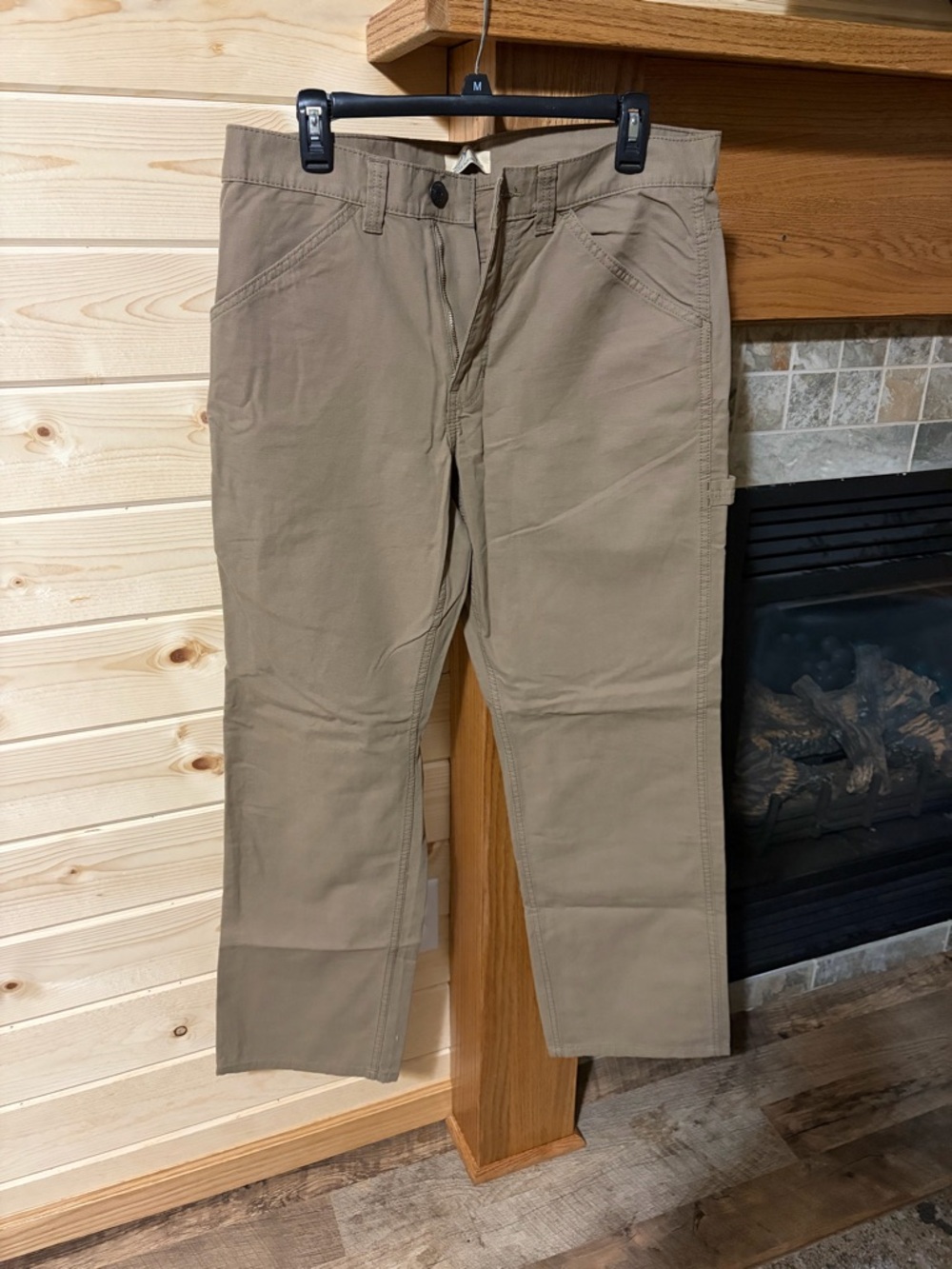 Men's Tan Chino Pants - Relaxed Straight Fit